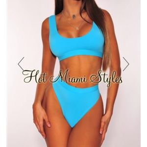 Hot Miami Styles Blue Bikini NEVER BEEN WORN.